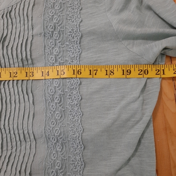 Logo Lavish Shirt Blouse Swiss Dot Green Embroidered Buttoned Women's Size S - Picture 11 of 14